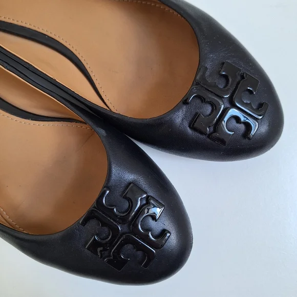 Tory Burch Lowell Ballet Flats | Size 8 | Black Leather - Picture 4 of 11